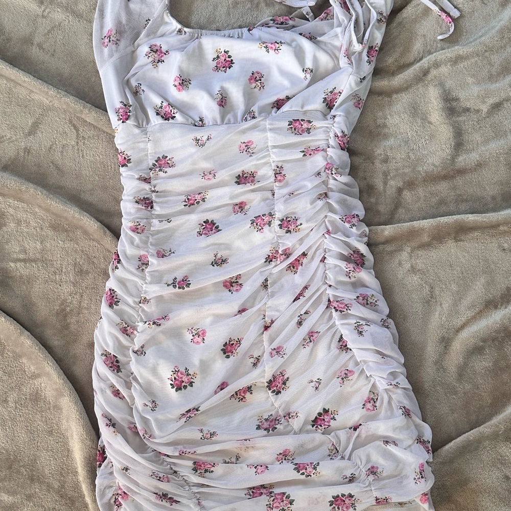 Floral Ruched Dress